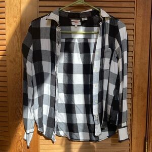 Levi's Black and White Checkered Men's Shirt